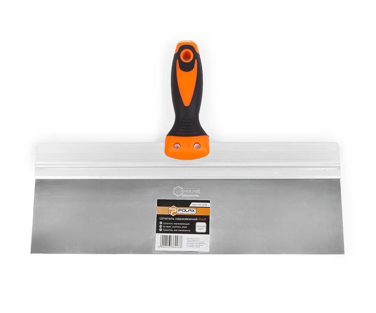 

Шпатель Polax нержавеющий Profi 350 x 80 мм, двухкомпонентная ручка (111-076)