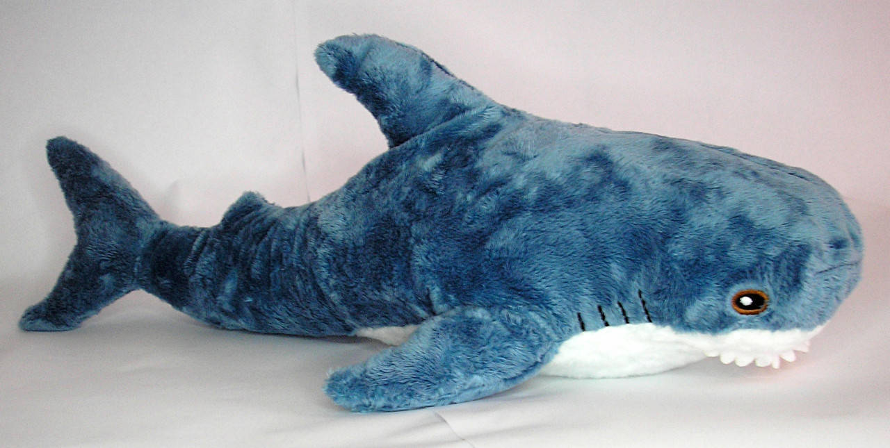 

Акула мягкая плюшевая игрушка обнимашка 50 см Shark doll, Синий
