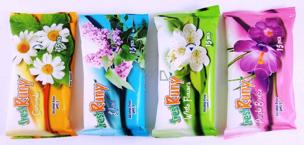 

Вологі серветки FreshRuny 15шт