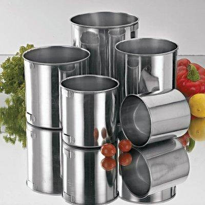 

Кружки нержавеющие круглые с съёмными ручками V 1000/800/600/500/300 мл (набор 5 шт)