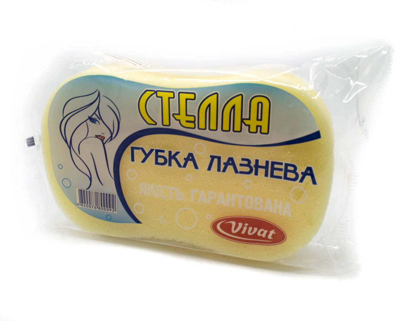 

Мочалка губка для ванной и бани Vivat "Стелла" из поролона (175×100×45 мм), Разные цвета