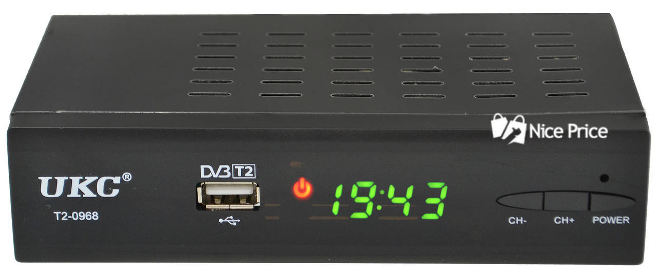 

Тюнер UKC DVB T2-0968 с поддержкой wi-fi адаптера, Черный
