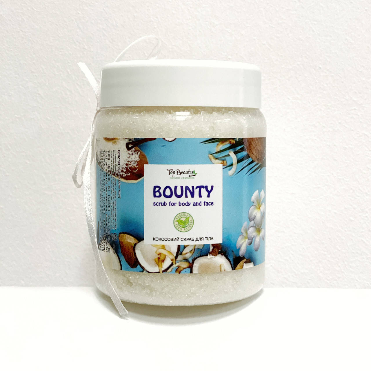 

Органический скраб для лица и тела с кокосовым маслом "Bounty" Top Beauty