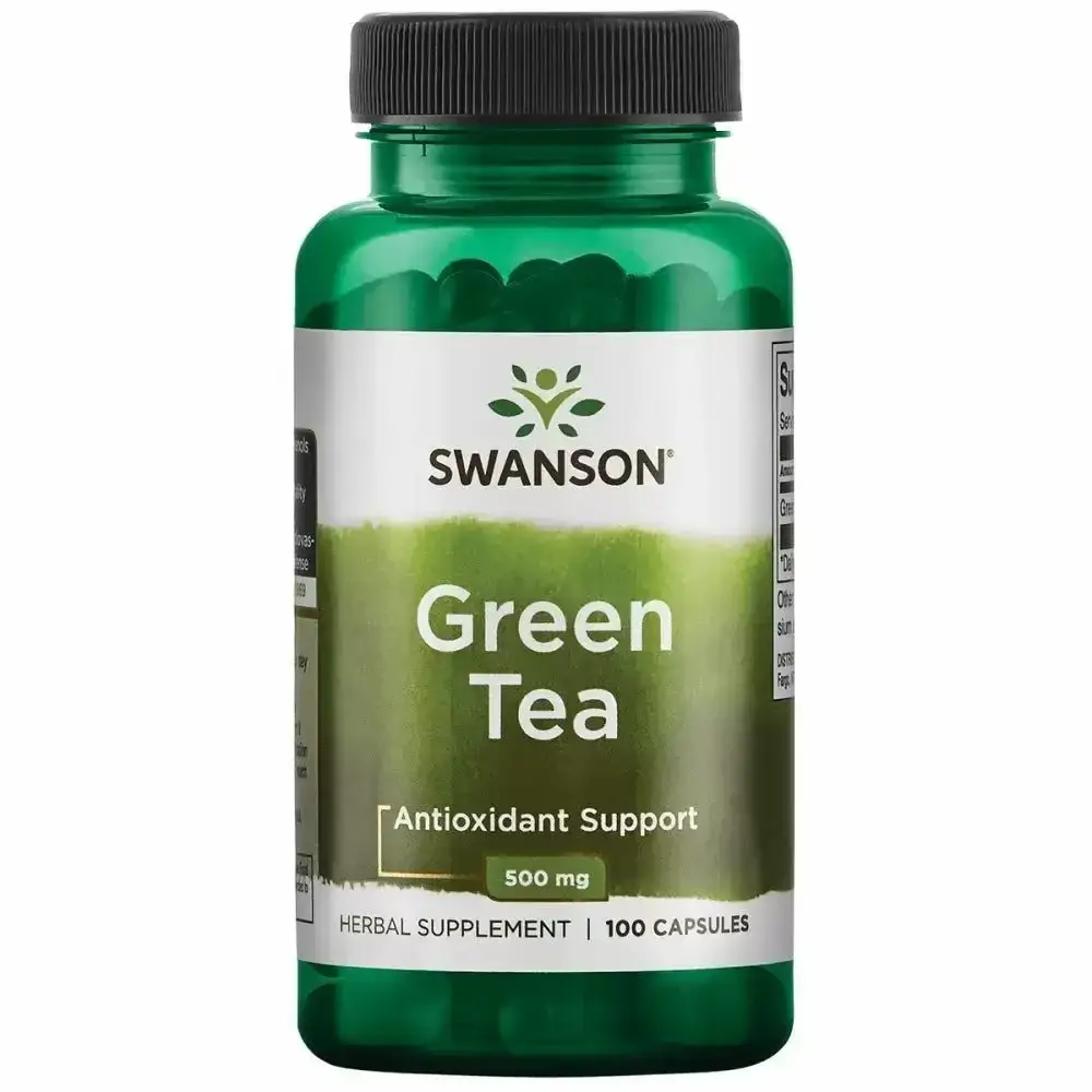 

Зелений чай, Green Tea, Swanson, 500 мг, 100 капсул (SWV-01977)