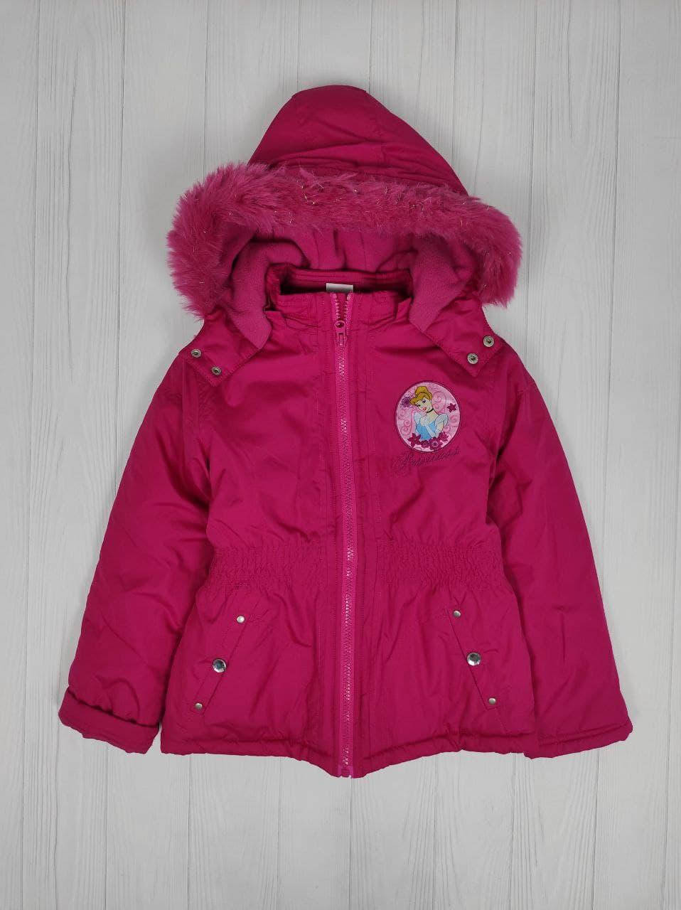 

Куртка для девочки зимняя Disney 128 см розовая (3307), Розовый