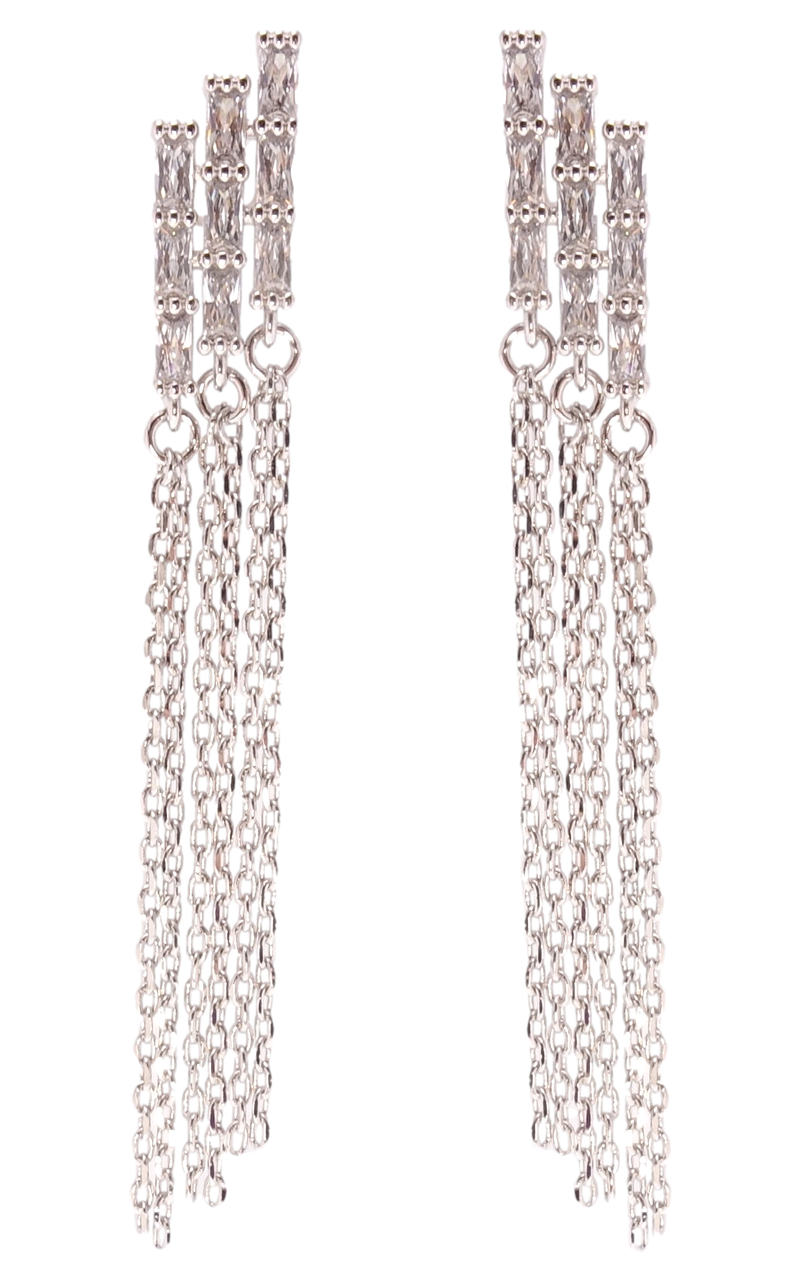 

Серьги Xuping QQMM Родий игла серебро 925 гвоздики (пусеты) "Подвески с цепочками"