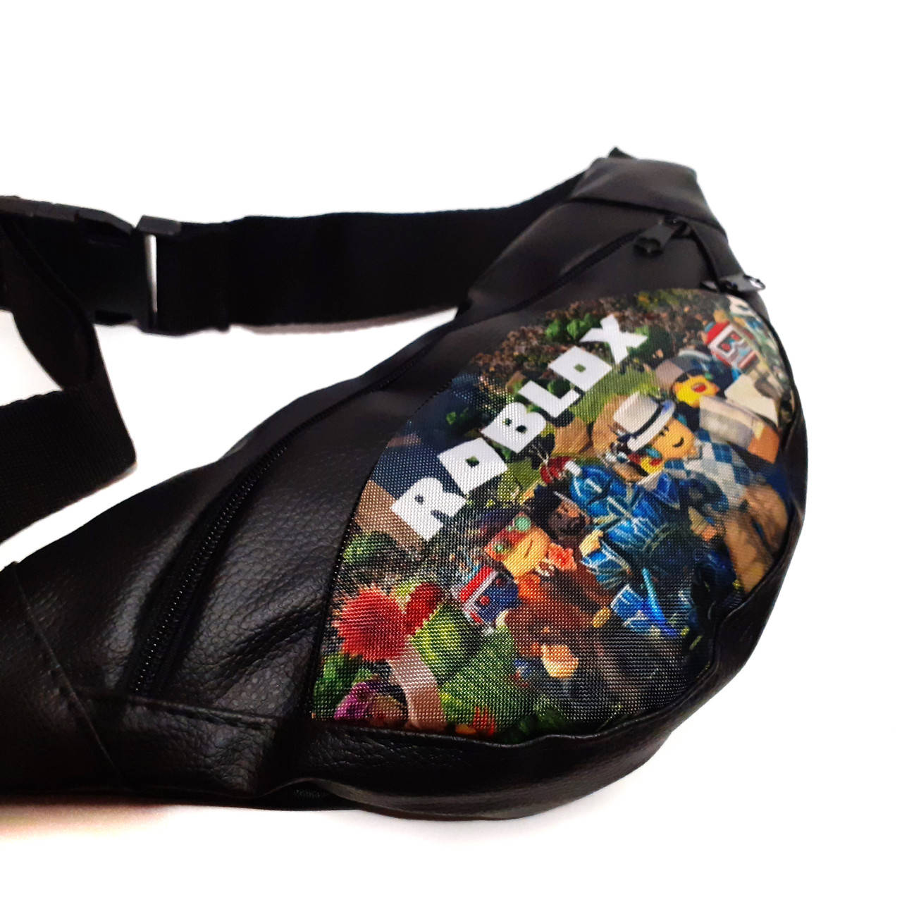 

Детская бананка сумка на пояс из экокожи Robolox