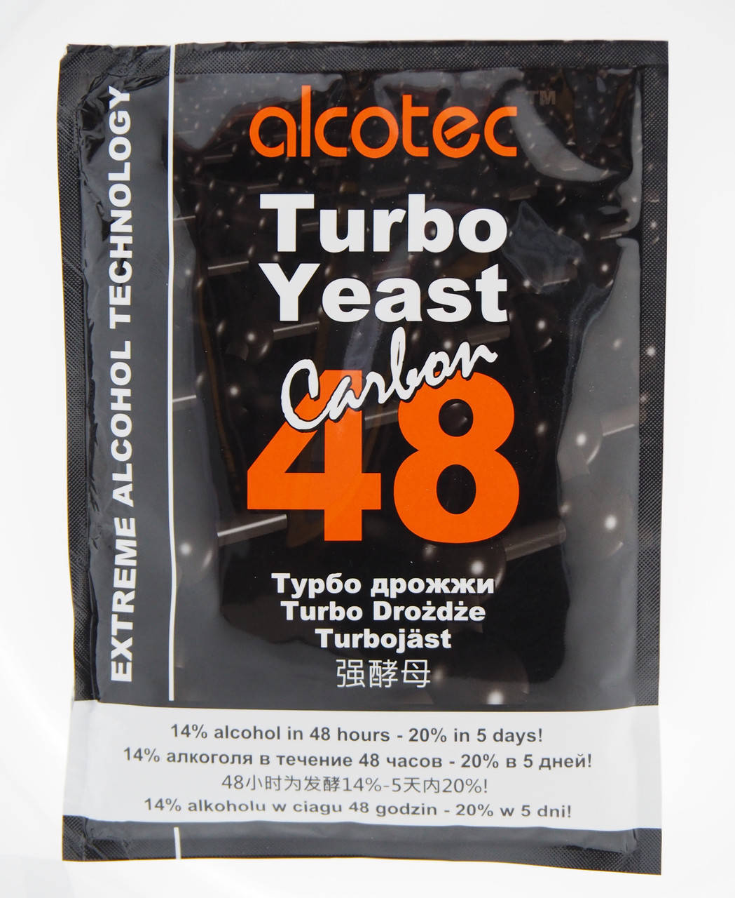 

Сухие турбо дрожжи с активированным углем Alcotec Carbon 48, 175 г