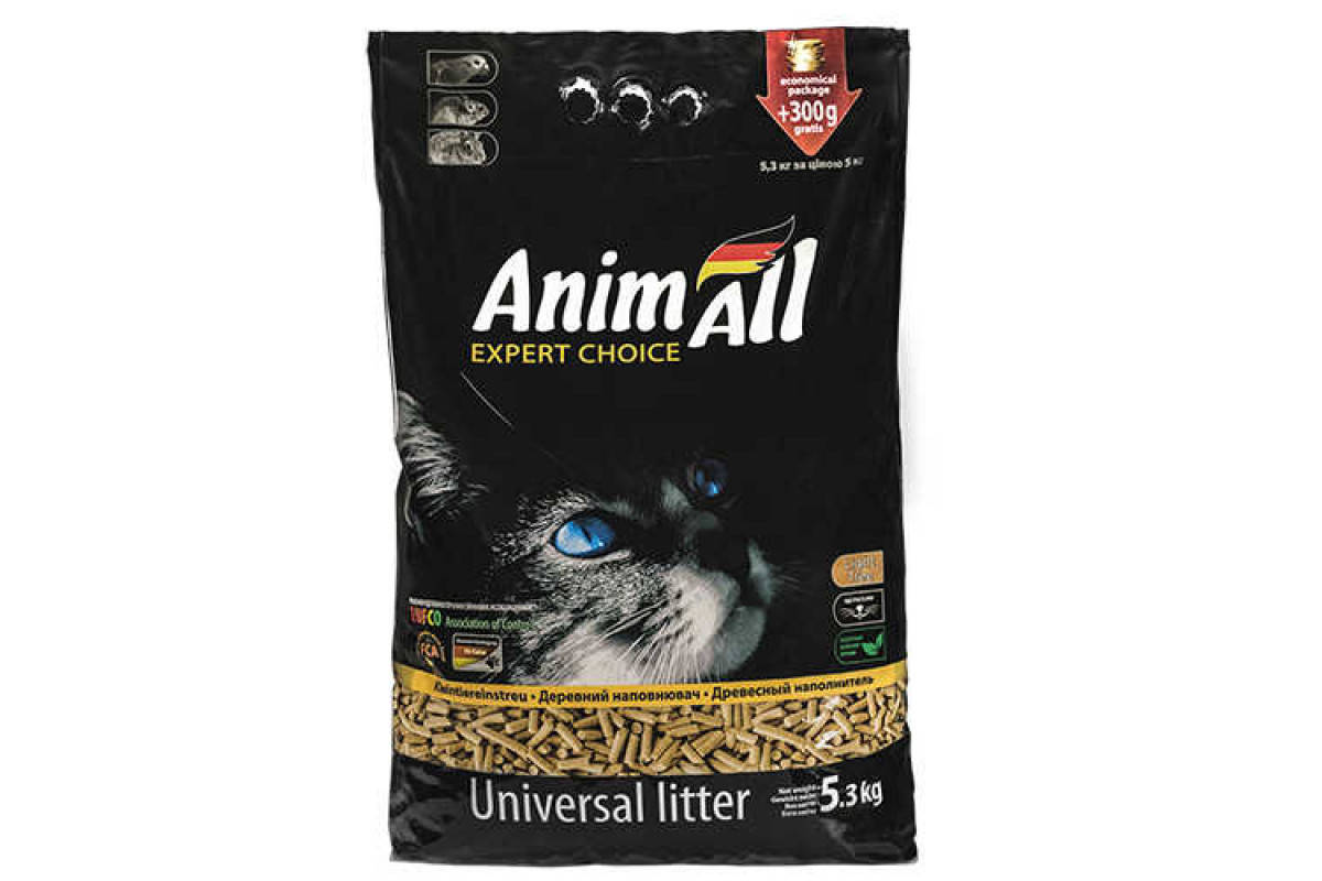 

Наповнювач AnimALL деревний для туалету котів 5.3 кг