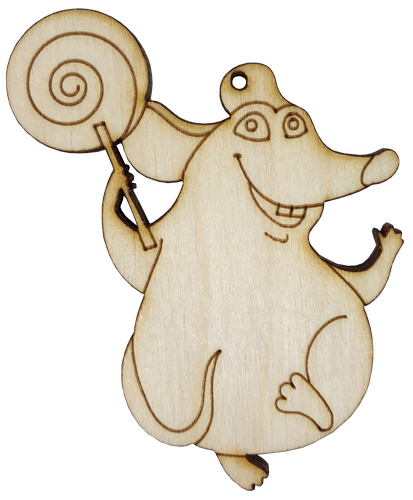 

Фигурка фанерная - Мышонок № 20 с круглым леденцом 60 х 80 мм с магнитом AS-4844, В-0402