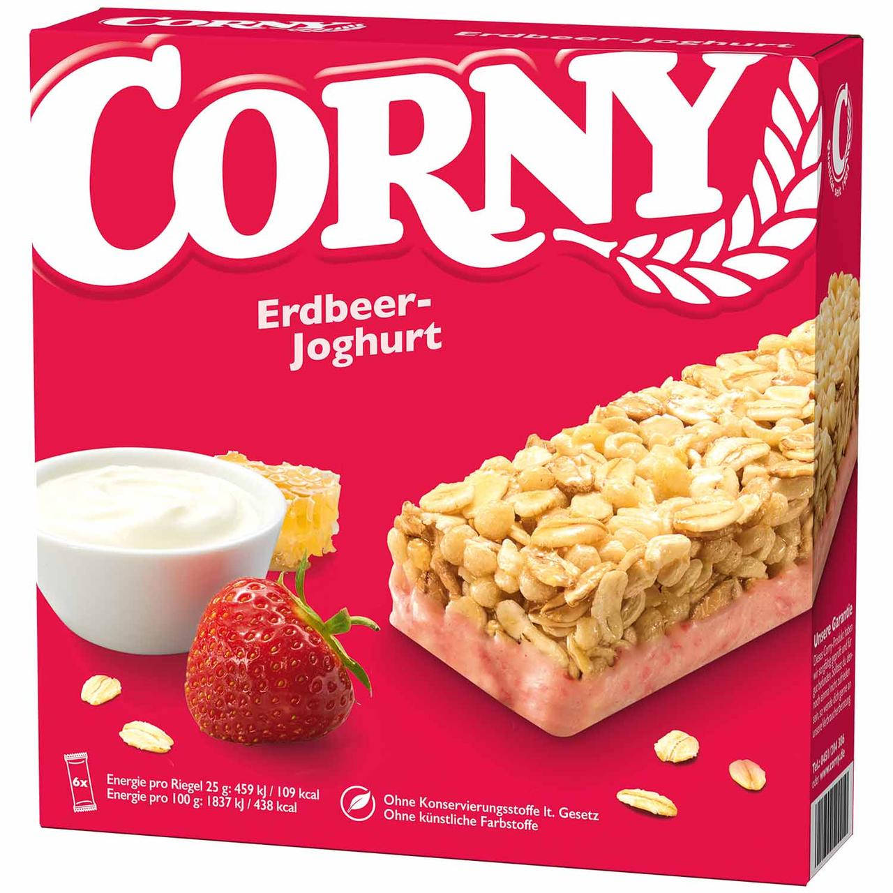 

Батончики Corny Erdbeer Joghurt 6s 150 g