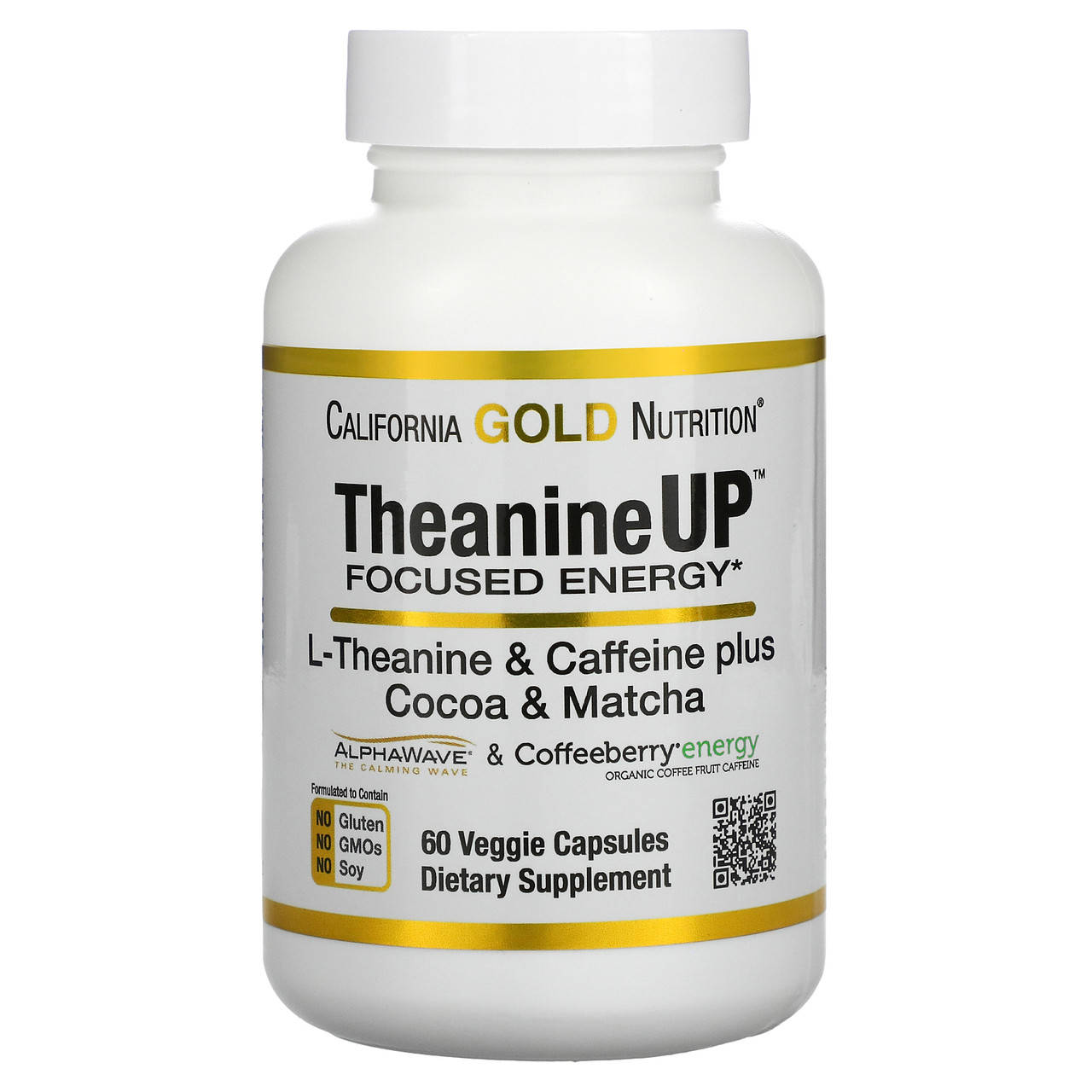 

TheanineUP Focused Energy, L-Theanine & Caffeine, 60 Veggie Capsules