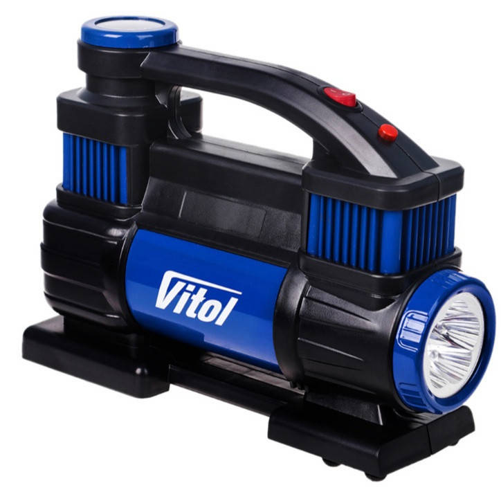 

Компрессор автомобильный двухпоршневой Vitol К-70