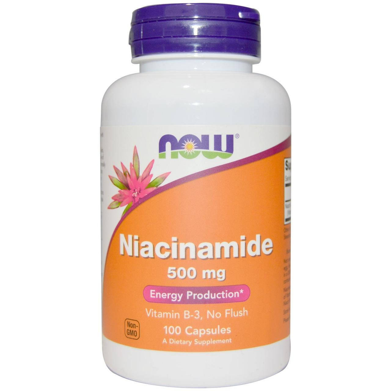 

Now Foods, Ниацинамид, 500 мг, 100 капсул