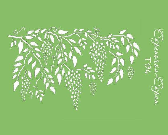 

Трафарет цветущее дерево