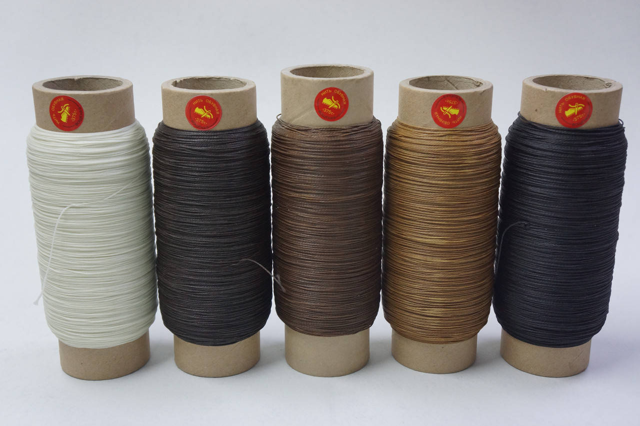 

Нить текс 375 вощенная 500 м. цвет в ассорт., Черный