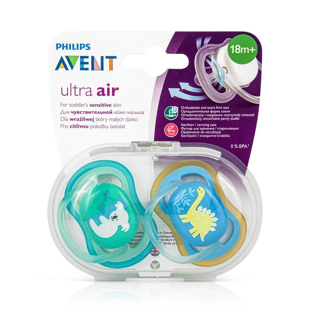 

Пустышка для мальчиков 2 шт Philips Avent Ultra-Air 18m+ (8710103896142), Зелёный