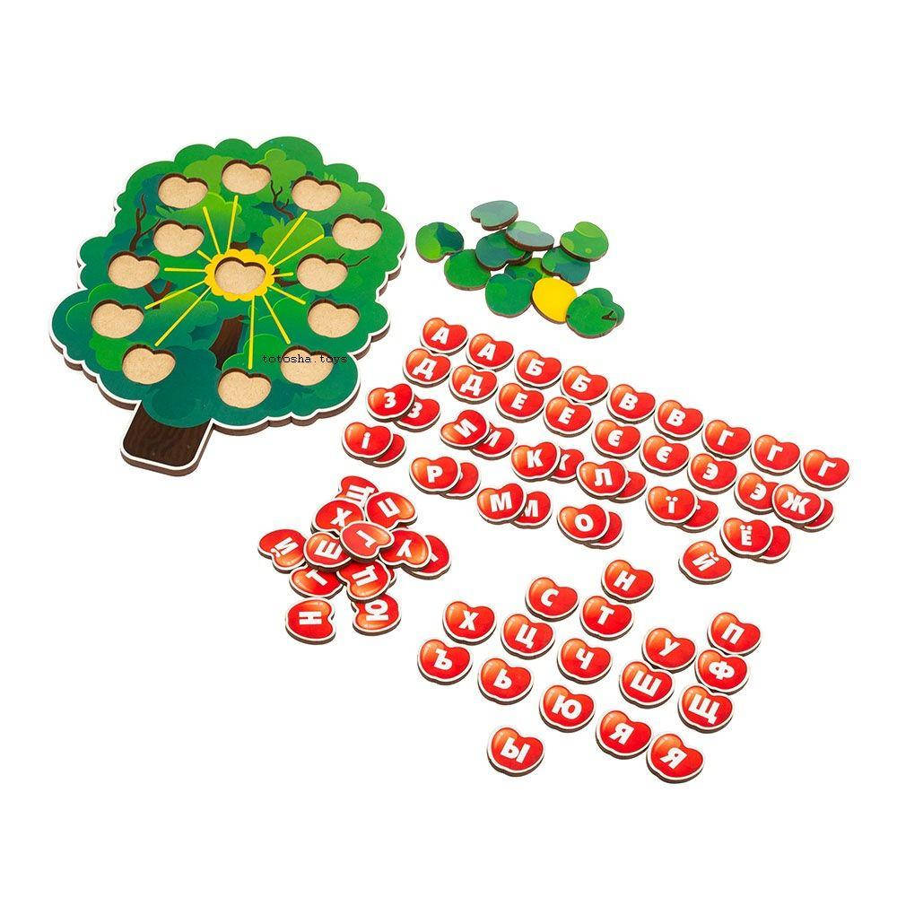 

Деревянная игра Дерево с буквами Познавалка Poznavalka
