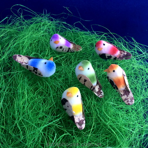 

Декоративная фигурка Птички разноцветные