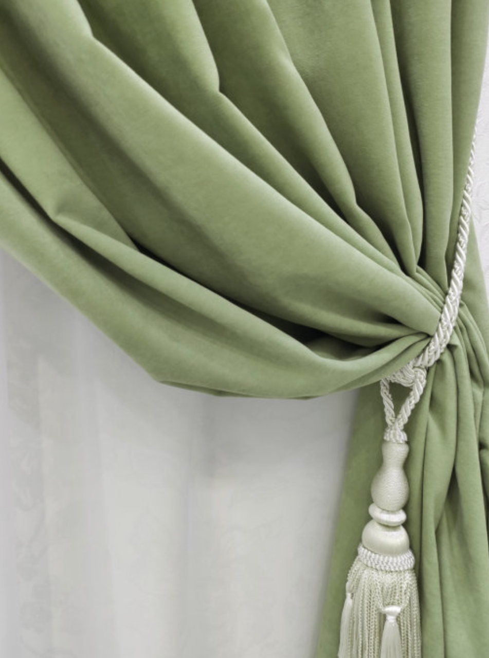 

Шторы микровелюр Канвас №122-Салатовый