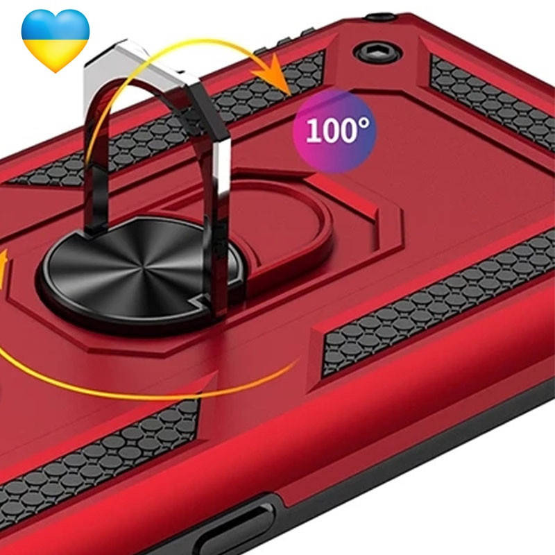 

Противоударный чехол красный с кольцом под магнит для Xiaomi Mi 11 / Чехол на МИ 11