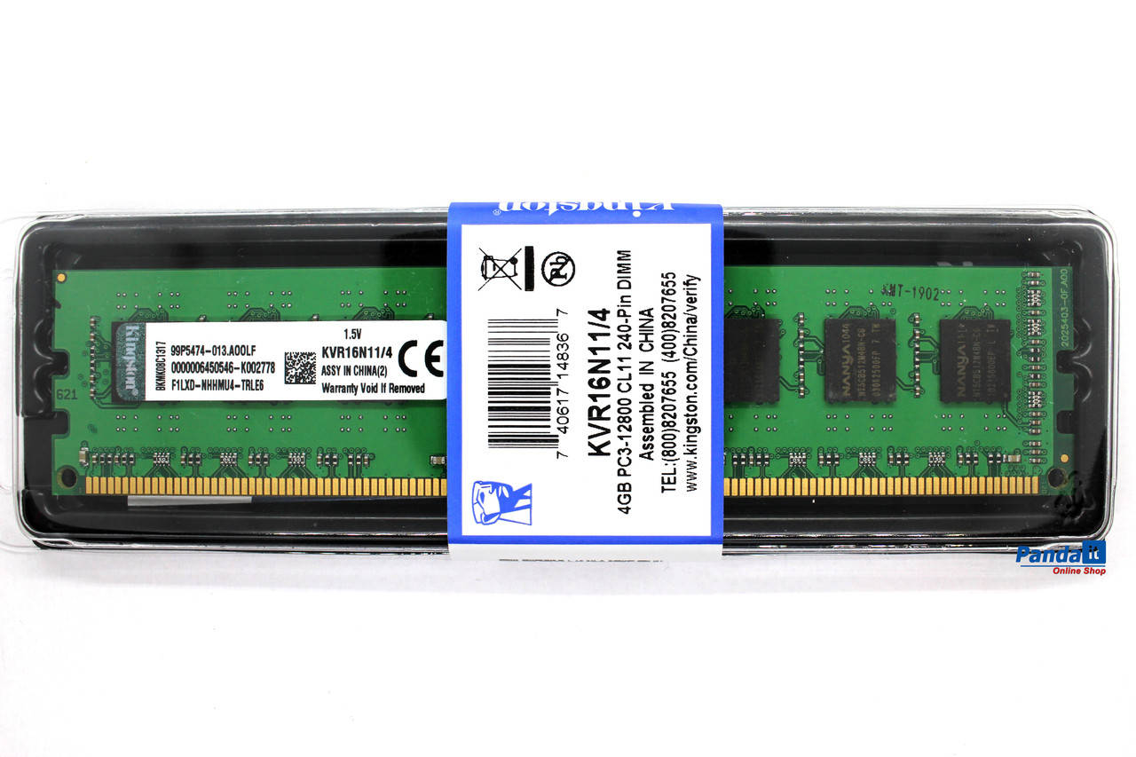 

Оперативная память Kingston DDR3-1600 4096MB PC3-12800 (KVR16N11/4) AMD (AM3/AM3+) DDR3 4Gb