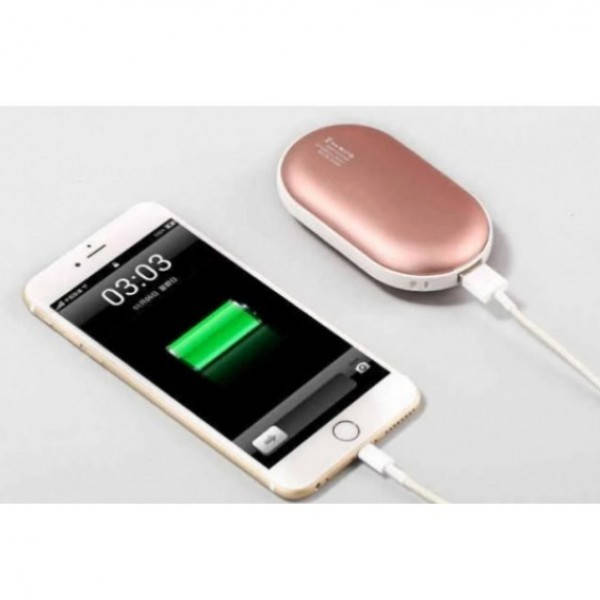 

Грелка-повербанк для рук до 60°С на 4800 mAh Pebble Hand Warmer PowerBank
