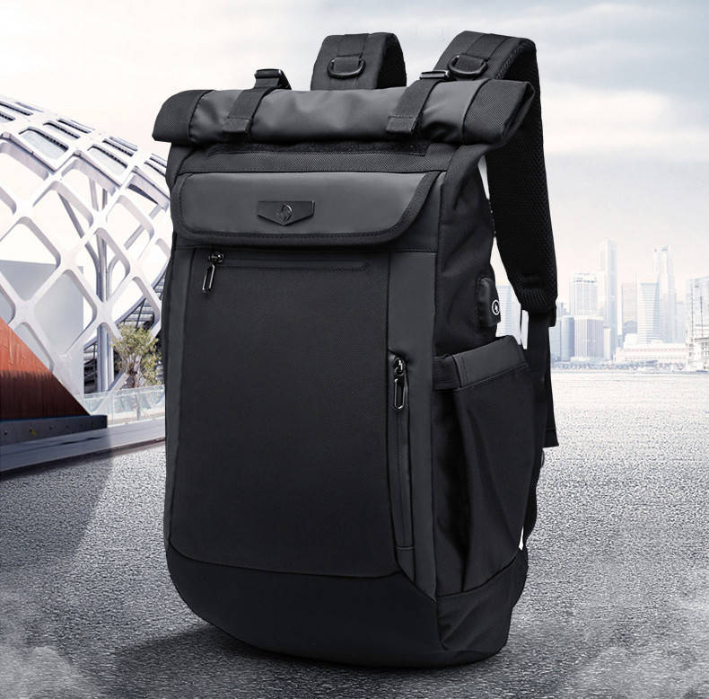 

Рюкзак Ozuko RollTop 9066 черный