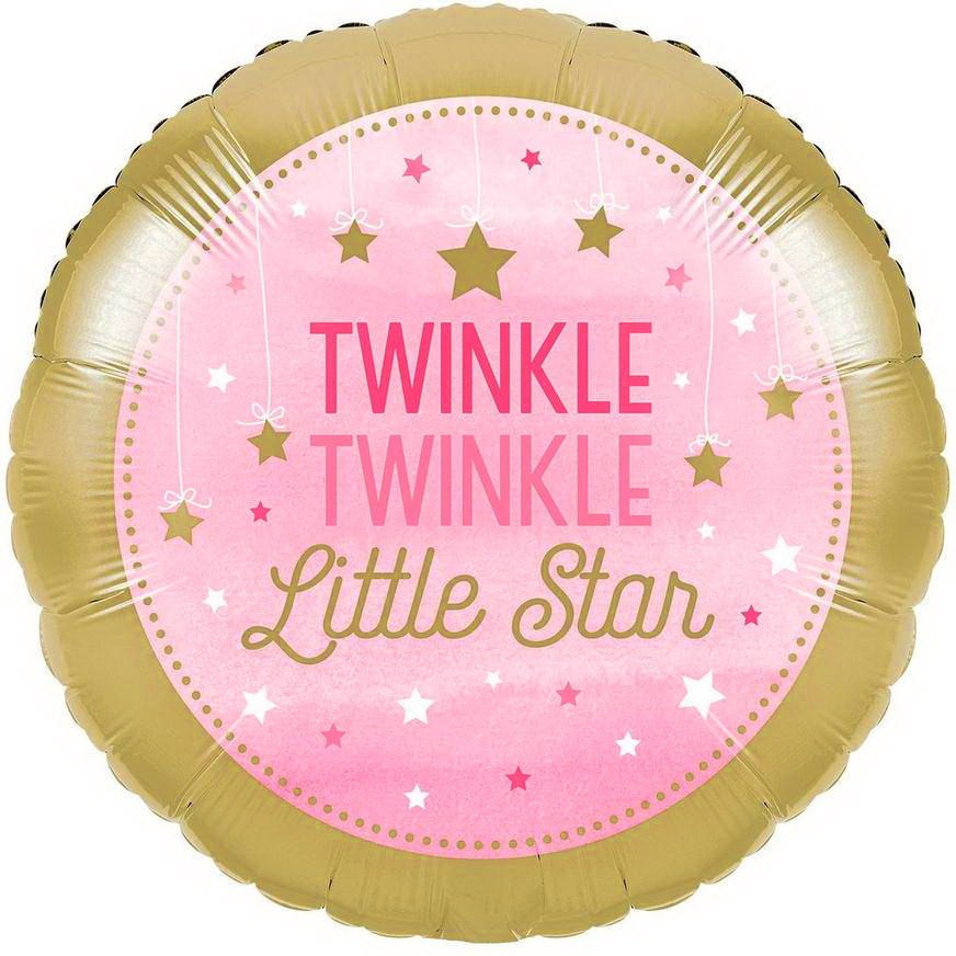 

Фольговані кулі коло "Twinkle Little Star" Розовая. Диаметр:18"(45 см), Розовый