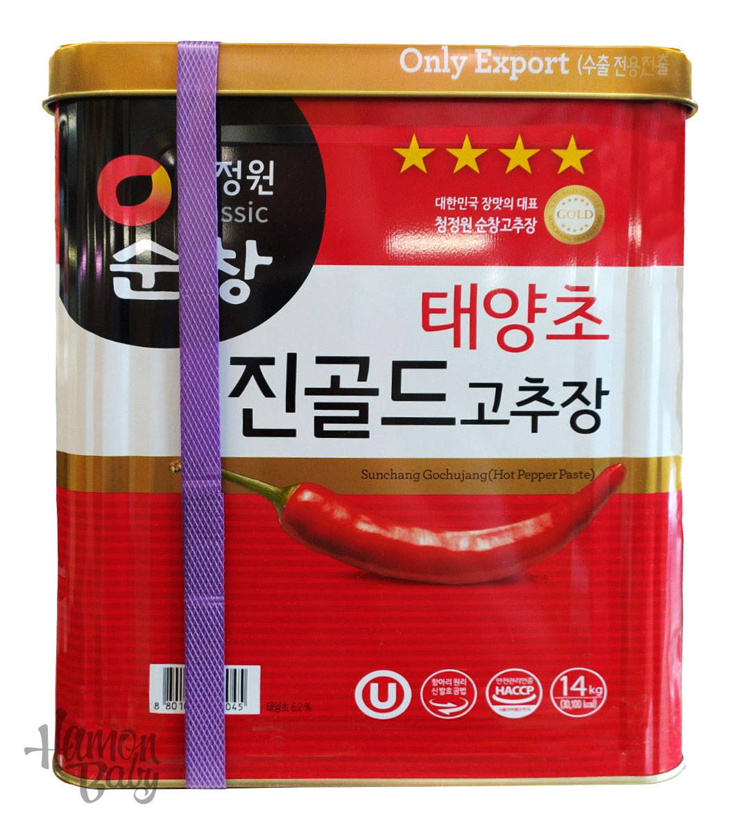 

Паста из перца Кочуджан-Кочудян (Gochujang), острая 14 кг, ТМ Chung Jung One, Южная Корея