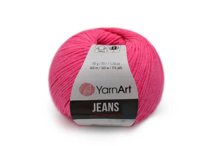 

YarnArt Jeans, Розовый неон №59