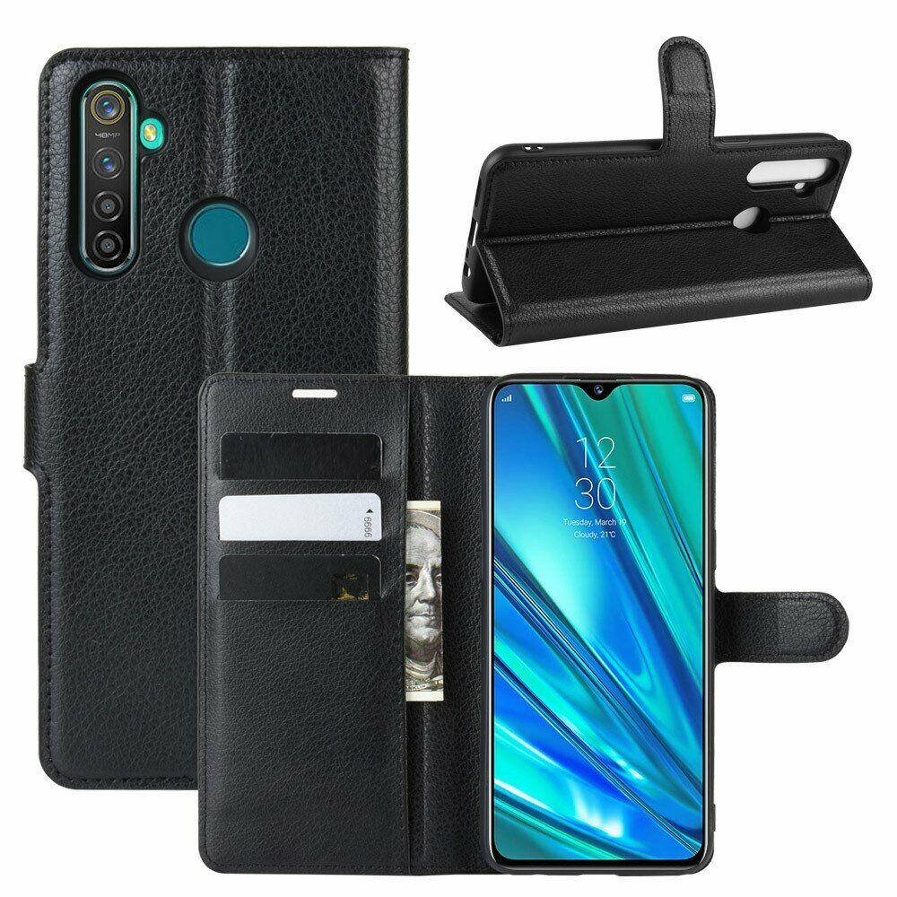 

Чехол-книжка Litchie Wallet для Realme 5 Pro Black, Черный