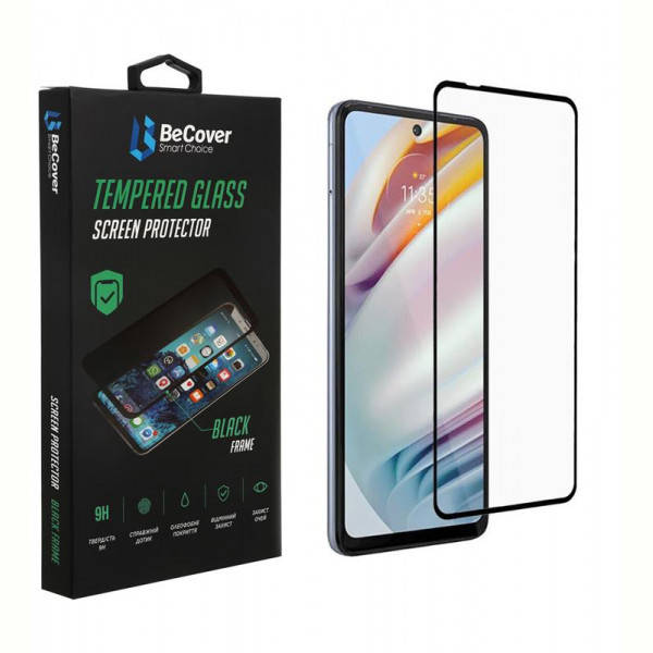 

Защитное стекло BeCover для Motorola Moto G60 Black (706899), Черный