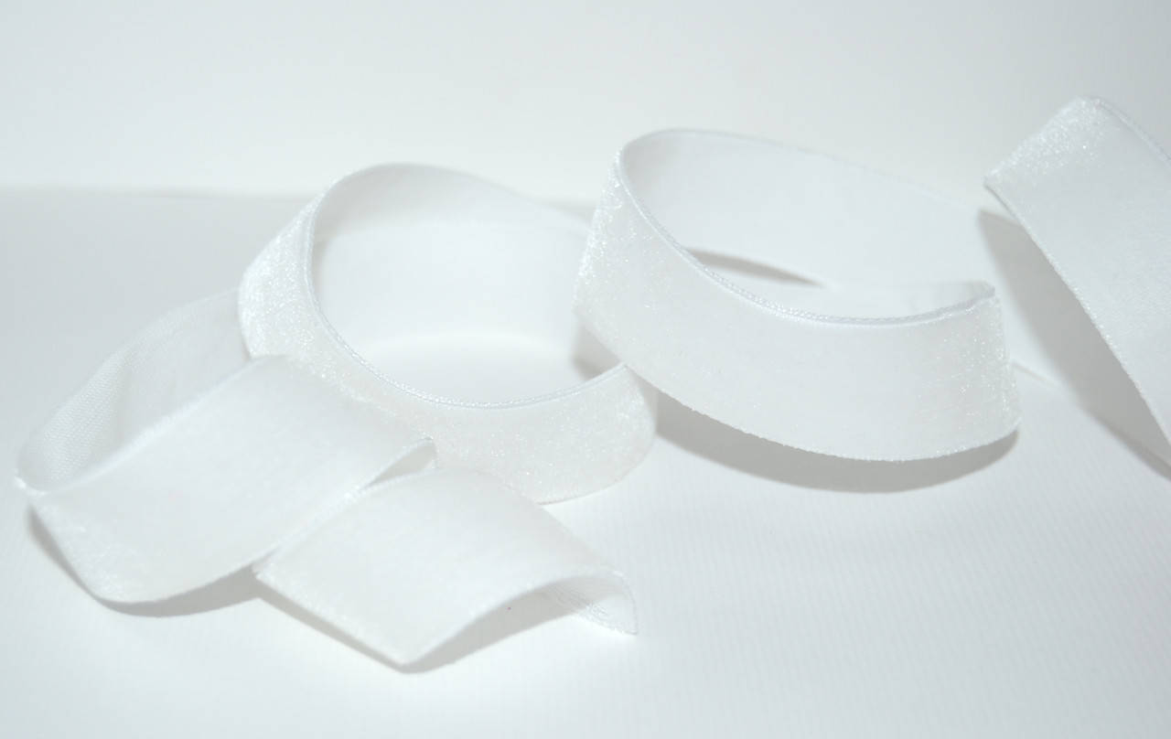 

Стрічка велюрова 2см, колір-білий, Белый