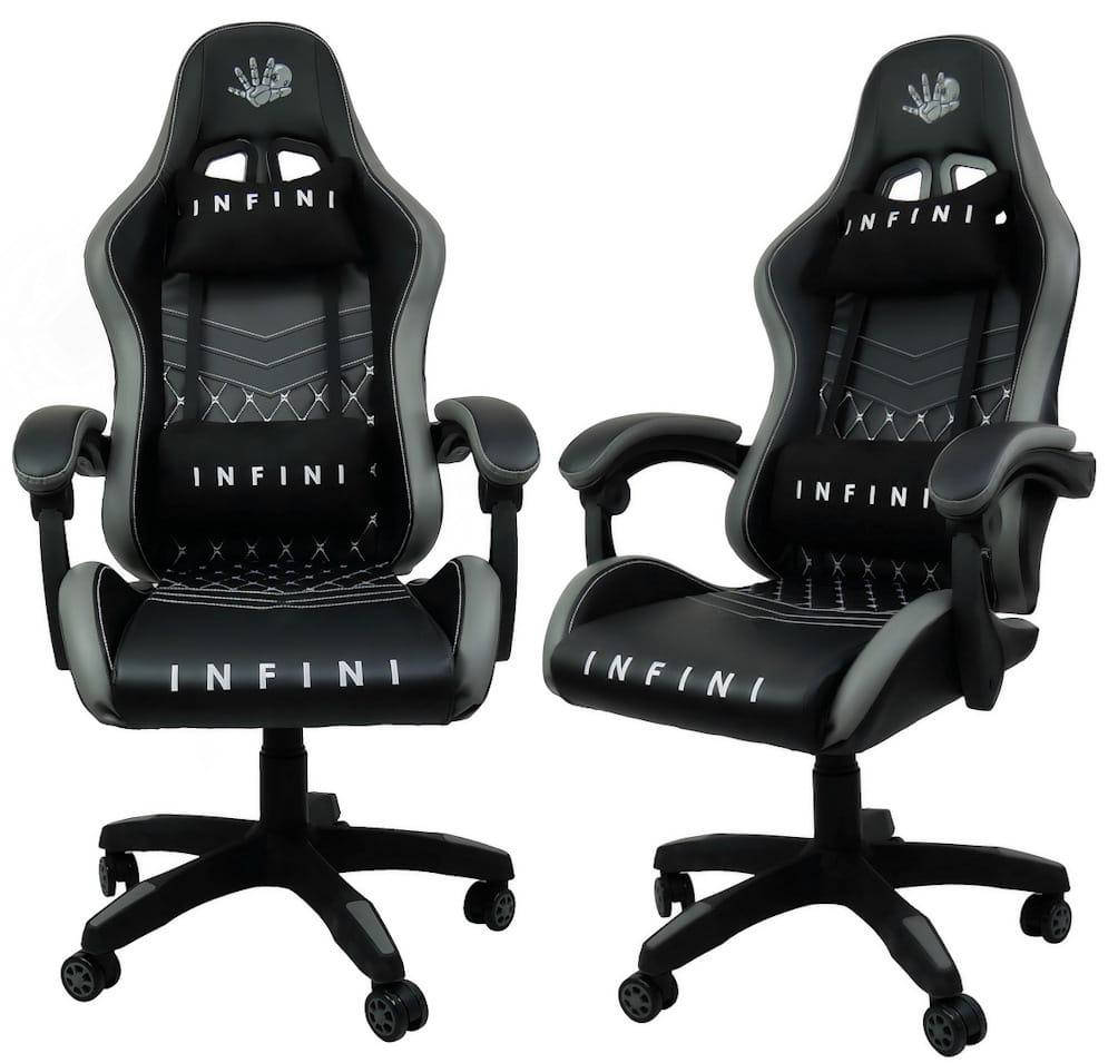 

Крісло офісне Infini Five чорно-сіре Компютерне крісло Спортивне крісло Стул геймерский Игровое кресло офисное