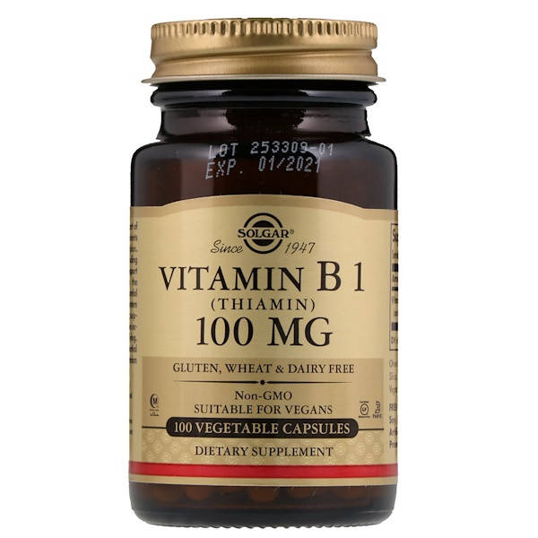 

Витамин B1-Тиамин (Vitamin B1) 100 мг 100 капсул