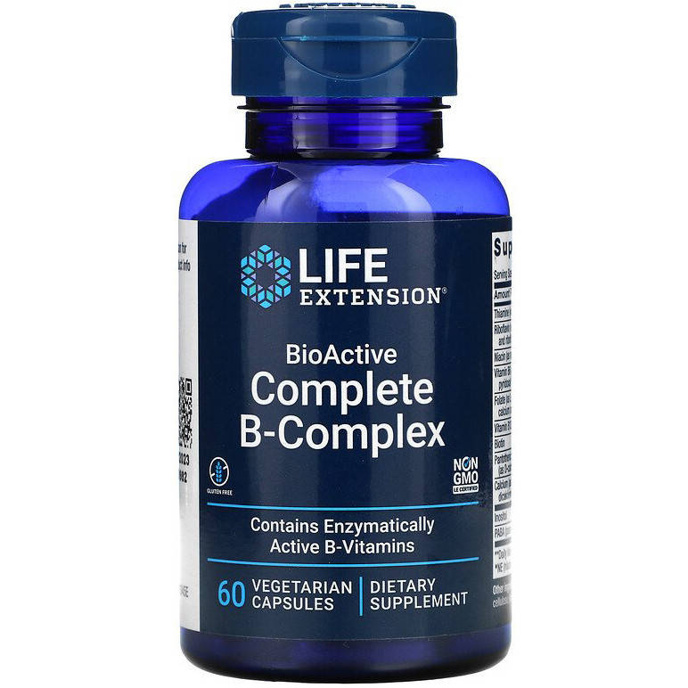 

Комплекс витаминов группы В, Life Extension "BioActive Complete B-Complex" (60 капсул)