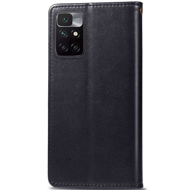 

Чехол книжка кожаный для Xiaomi Redmi 10 / Рехол на редми 10, Черный