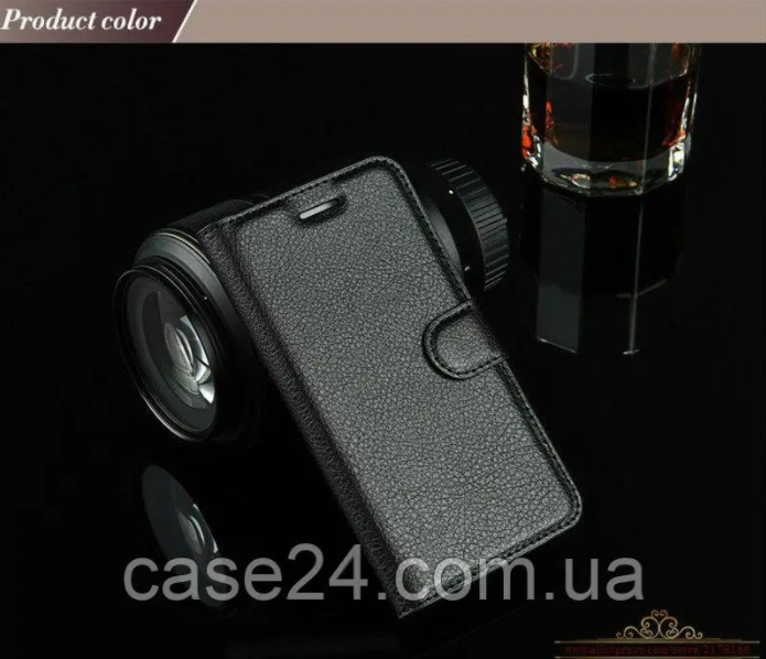 

Кожаный чехол книжка Lichee для OPPO A16 (на оппо а16) (9 цветов) черный