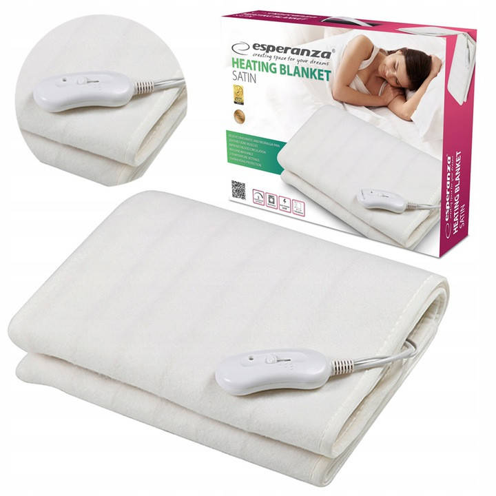 

Електроковдра, електропростирадло Esperanza EHB002 white Satin 150 х 80 cm (Польща)