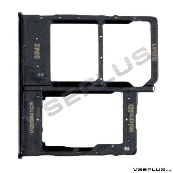 

Держатель SIM карты Samsung A315 Galaxy A31, с разъемом на карту памяти, черный