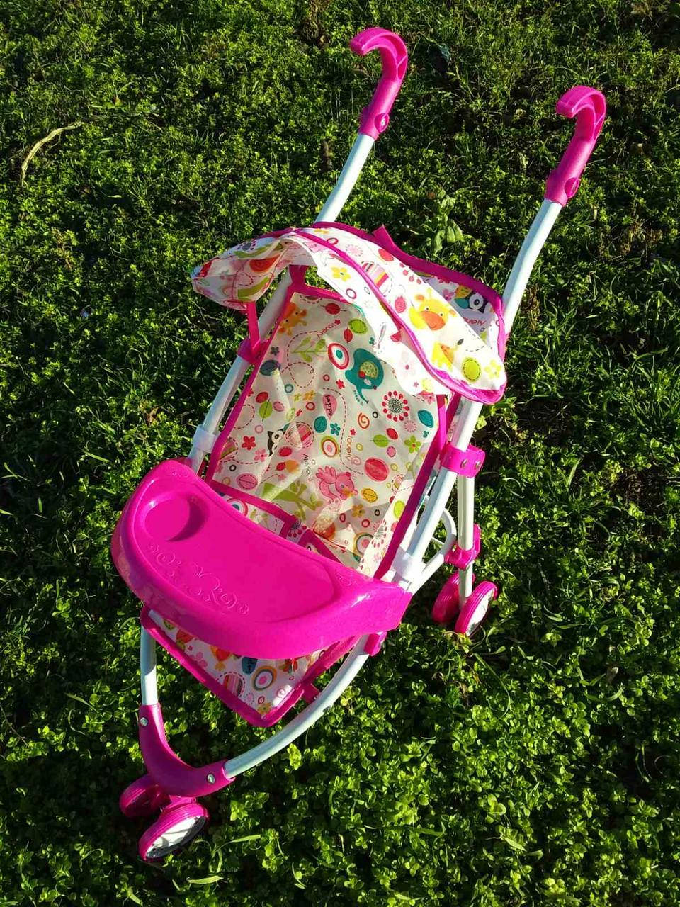 

Кукольная коляска трость для кукол и пупсов трехколесная 3 дизайна, металл, упакована в кульке