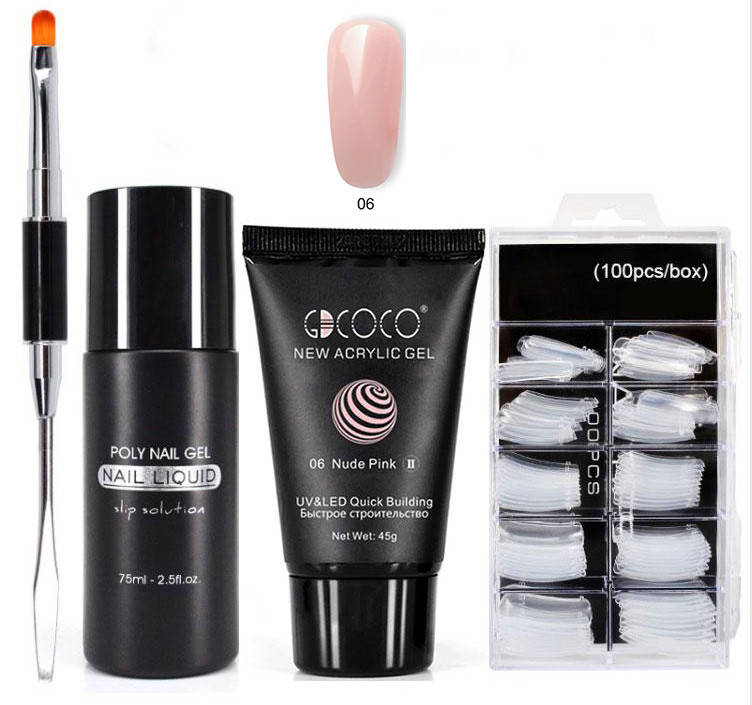 

Набор акрил-геля GDCOCO №06, nude pink, Розовый