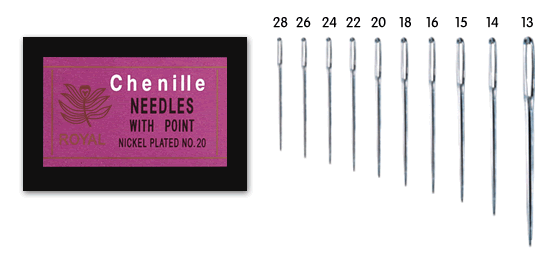 

Chenille 22(25шт) Набор игл для вышиванни лентами Royal (Япония)