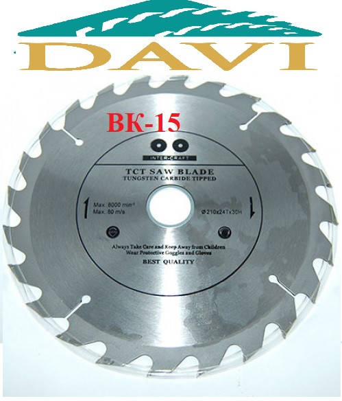 

Дисковая пила D205 d30 24z InterCraft с твердосплавными напайками ВК.