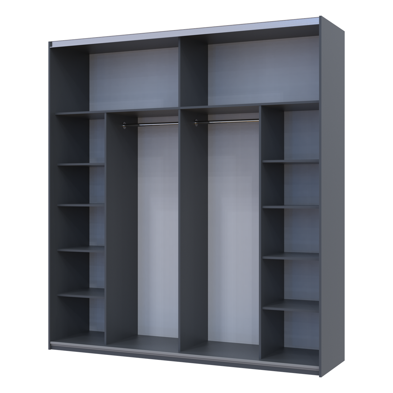 Шафа купе Doros G-Caiser Графіт/Білий вставка Дуб Евок 2 ДСП /5 частин 220х60х240 (44900286) 2