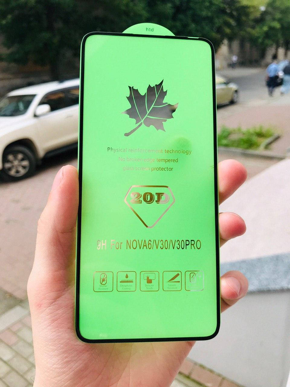 

Захисне скло Realme 6 20D Повна повлейка, Черный