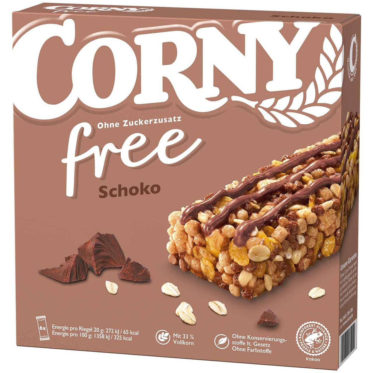 

Батончики Corny Schoko Free 7s 140 g