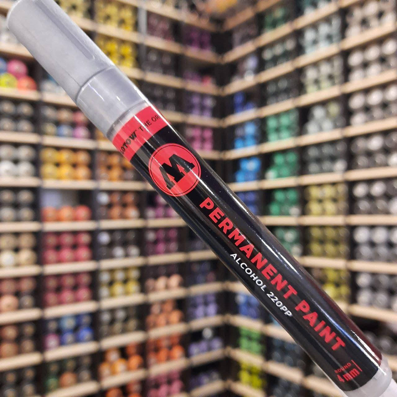 

Маркер спиртовой Molotow 220PP Chrome (Хром) 4мм, Серый