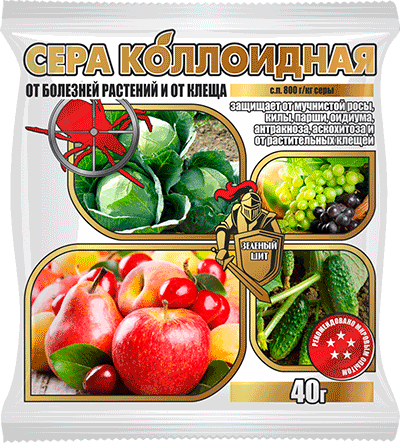 

Зеленый щит "Сера коллоидная" с.п 40г